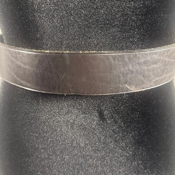 Designer x Lauren Ralph Lauren Dual Strap  Leather Stud Belt Chocolate Small main image 12